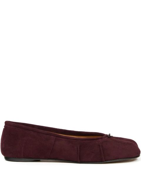 Maison Margiela Tabi suede ballet flats - Red - zdjęcie produktu nr 1