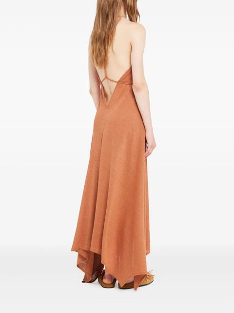 Alanui Mermaid Inside shell-detail belted maxi dress - Brown