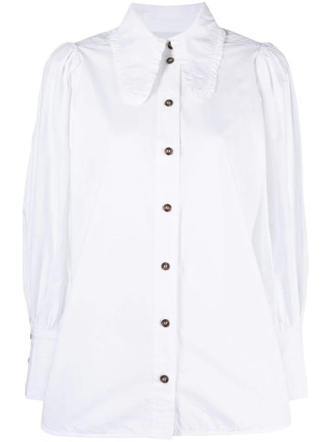 GANNI balloon-sleeve shirt - White - zdjęcie produktu nr 1