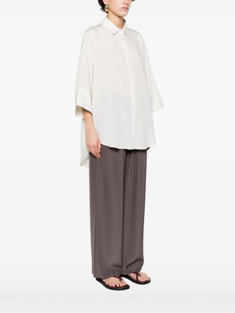 Eleh striped layer shirt - Neutrals