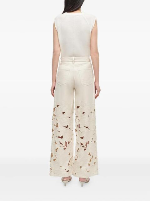 Simkhai Betty floral-lace jeans - Neutrals