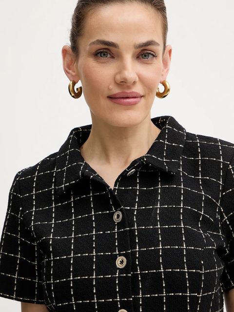 Morgan sukienka kolor czarny mini rozkloszowana RILMA