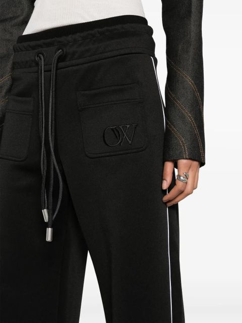 Off-White elasticated-waist cotton track pants - Black