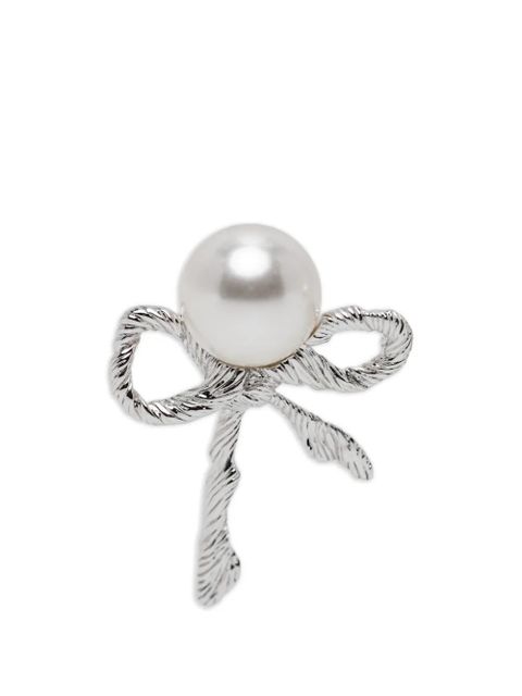 SHUSHU/TONG ribbon-motif earrings - Silver - zdjęcie produktu nr 2