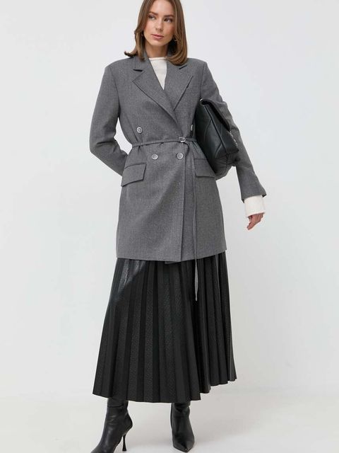 Patrizia Pepe torebka skórzana kolor czarny CBA302 L006