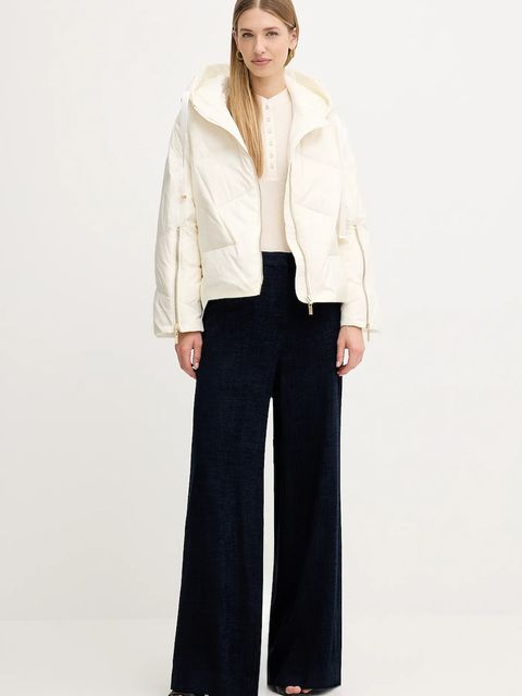 Twinset kurtka puchowa kolor beżowy zimowa oversize 252TT2060 - zdjęcie produktu nr 2