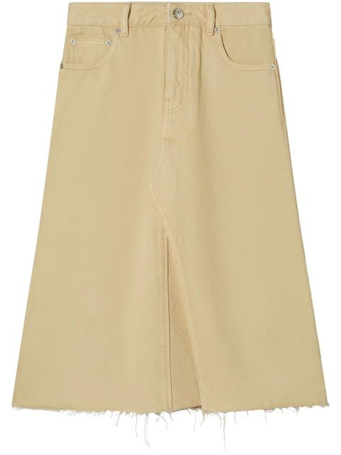 Tory Burch deconstructed denim midi skirt - Neutrals - zdjęcie produktu nr 1