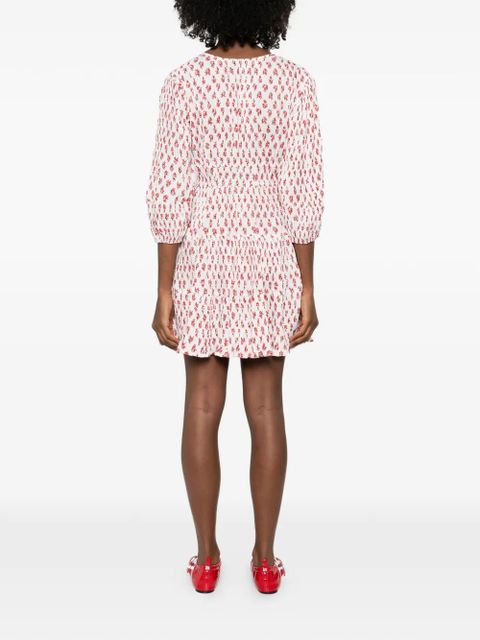 Maje floral V-neck dress - White