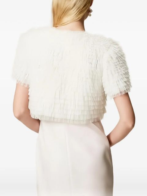 TWINSET ruffled short-sleeve jacket - White - zdjęcie produktu nr 2