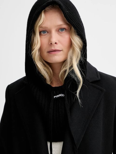 Pinko kominiarka wełniana kolor czarny 104494 A2Z1