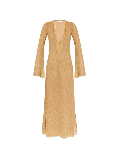 Oséree ring-detail maxi dress - Gold - zdjęcie produktu nr 1