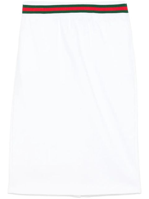 Gucci Web-stripe midi skirt - White - zdjęcie produktu nr 1