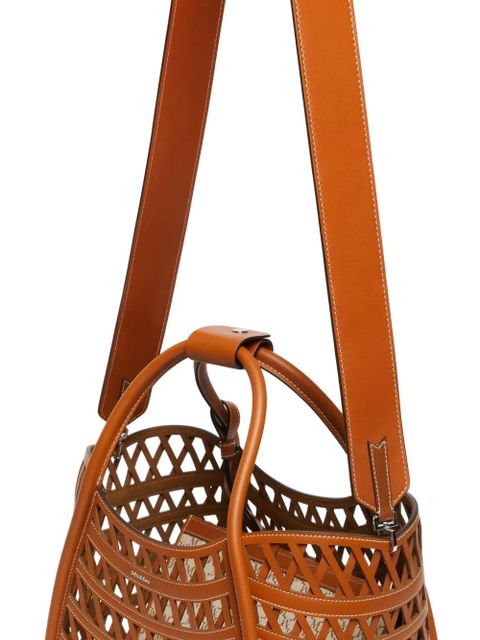 Max Mara small Marine laser-cut leather tote bag - Brown - zdjęcie produktu nr 2