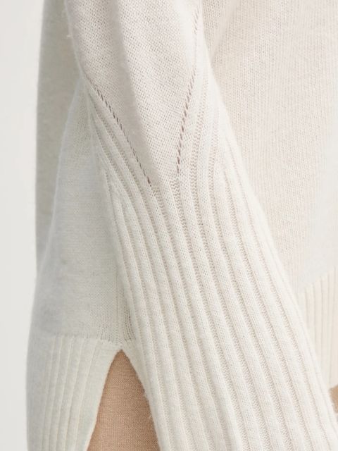 United Colors of Benetton sweter z dodatkiem wełny damski kolor kremowy 1244D403A - zdjęcie produktu nr 2