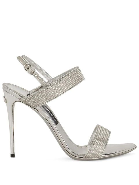 Dolce & Gabbana KIM DOLCE&GABBANA crystal-embellished slingback sandals - Silver - zdjęcie produktu nr 1