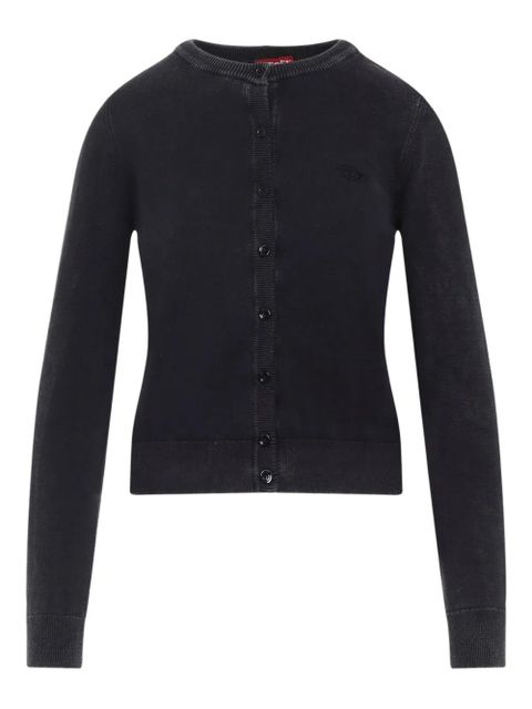 Diesel button-fastening logo-embroidered cardigan - Black - zdjęcie produktu nr 1