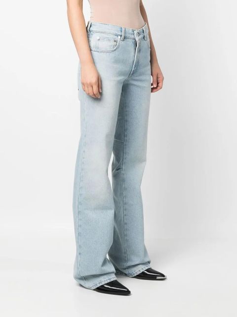 Off-White Bleach Baby baggy flared jeans - Blue