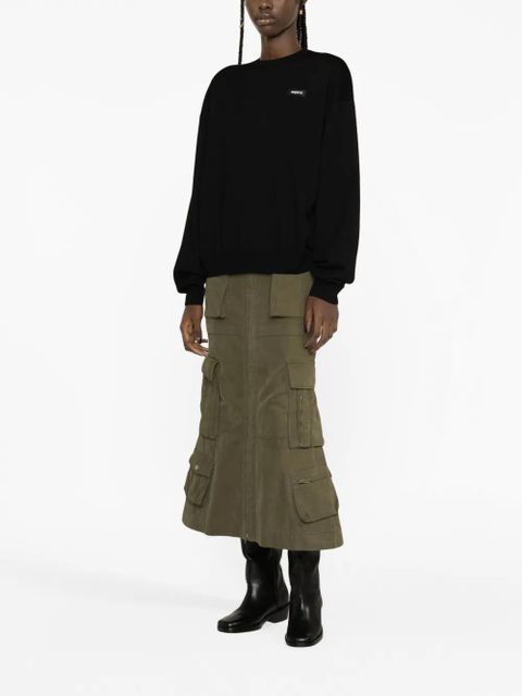 Coperni logo-print long-sleeve jumper - Black