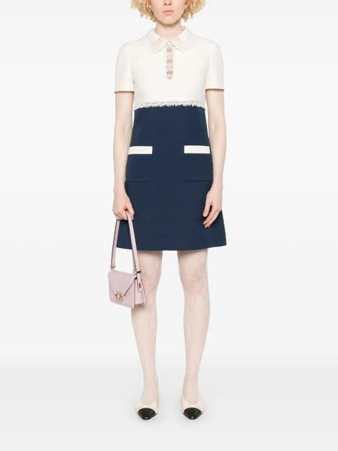 Valentino Garavani colourblock mini dress - White