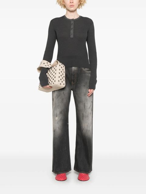 JW Anderson waffle-knit sweater - Grey