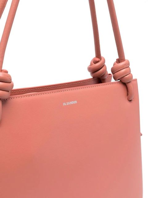 Jil Sander knot-detail leather tote bag - Pink