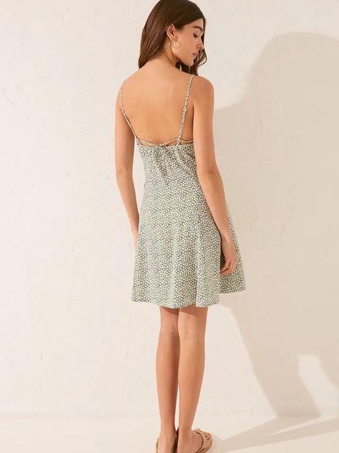 women'secret sukienka kolor zielony mini rozkloszowana 5549941