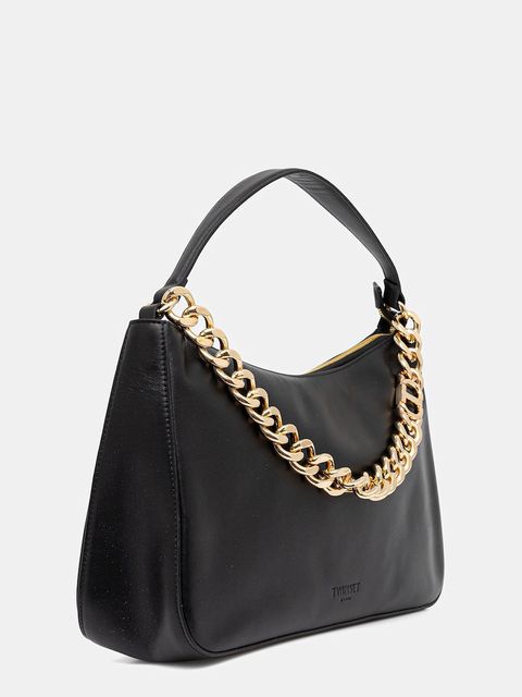 Twinset torebka skórzana kolor czarny 999TB7010