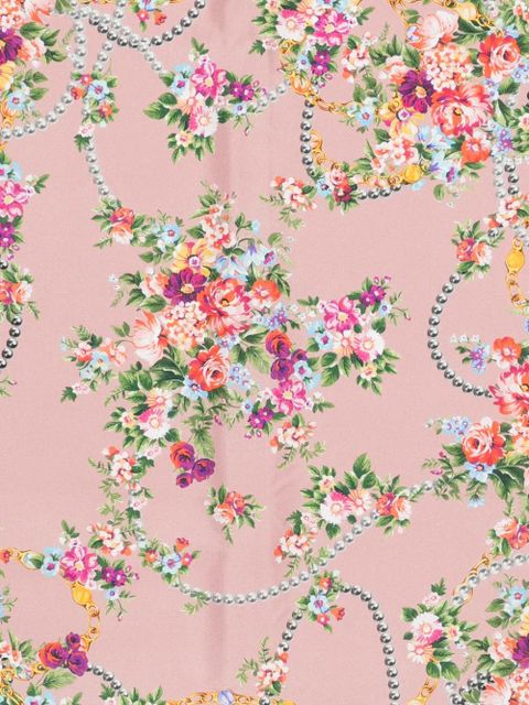 Dolce & Gabbana floral-print scarf - Blue