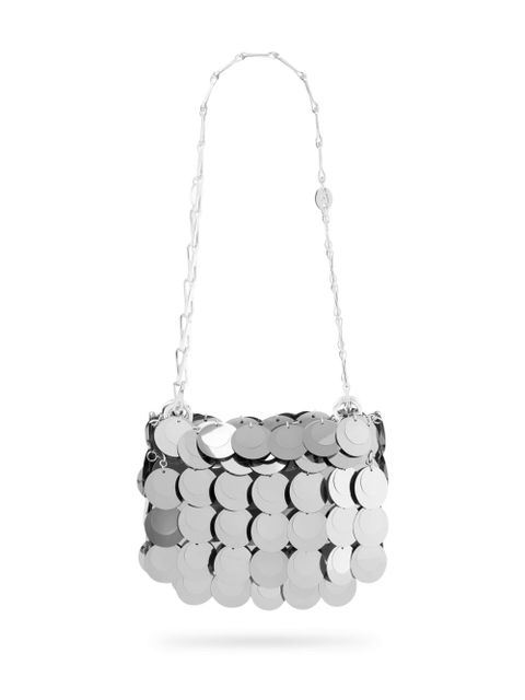 Rabanne mini Sparkle layered bag - Silver