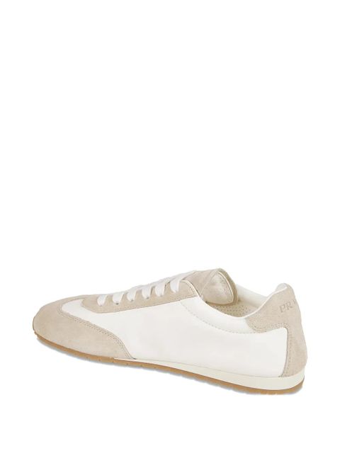 Prada lace-up round-toe sneakers - White