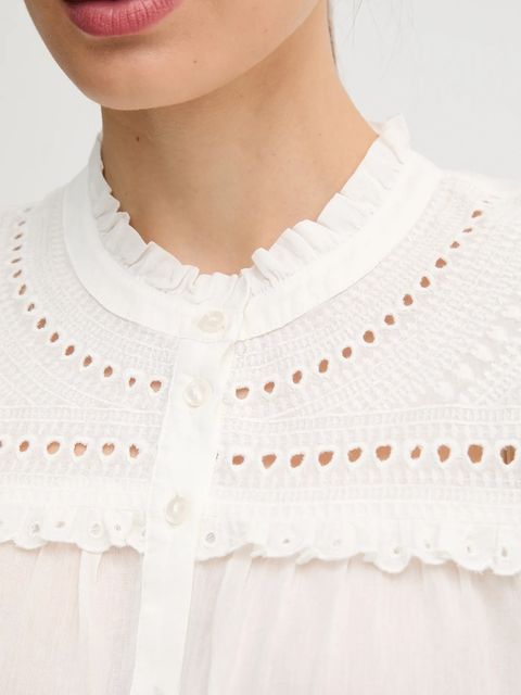 Hoss Intropia koszula bawełniana damska kolor biały regular 6282657