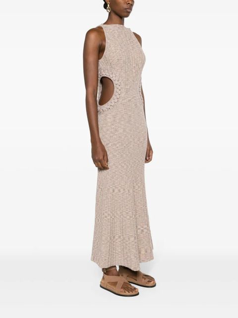 Cult Gaia Andreas ribbed-knit midi dress - Neutrals
