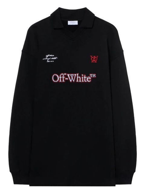 Off-White polo-collar jersey mini dress - Black - zdjęcie produktu nr 1