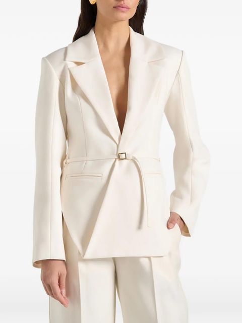 Manière De Voir Yuna plunge belted blazer - Neutrals - zdjęcie produktu nr 1