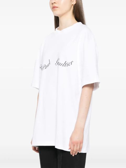 Jean Paul Gaultier logo-lettering cotton T-shirt - White