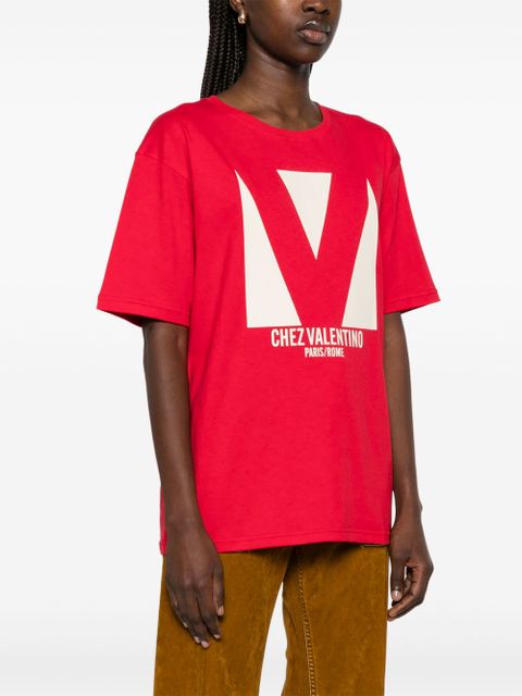 Valentino Garavani logo-print T-shirt - Red
