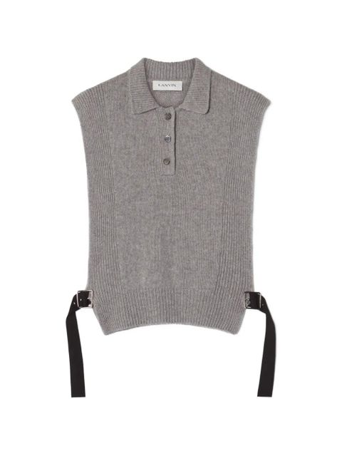 Lanvin ribbed-trim sweater - Grey - zdjęcie produktu nr 1