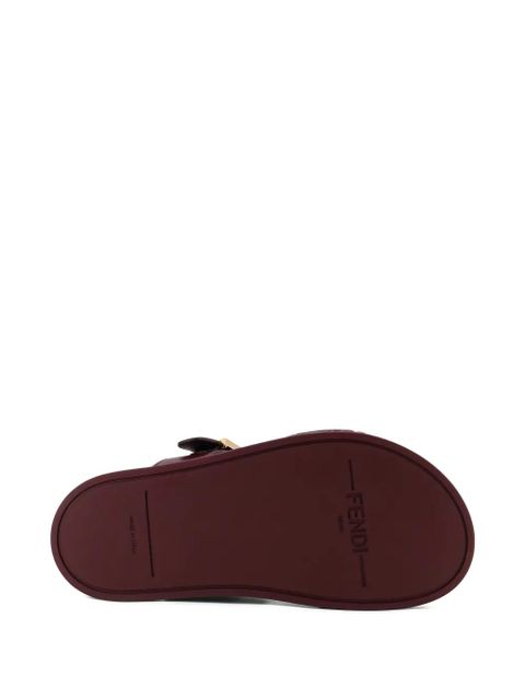 FENDI Fendi Feel embossed sandals - Brown