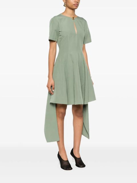 LOEWE logo-plaque mini dress - Green