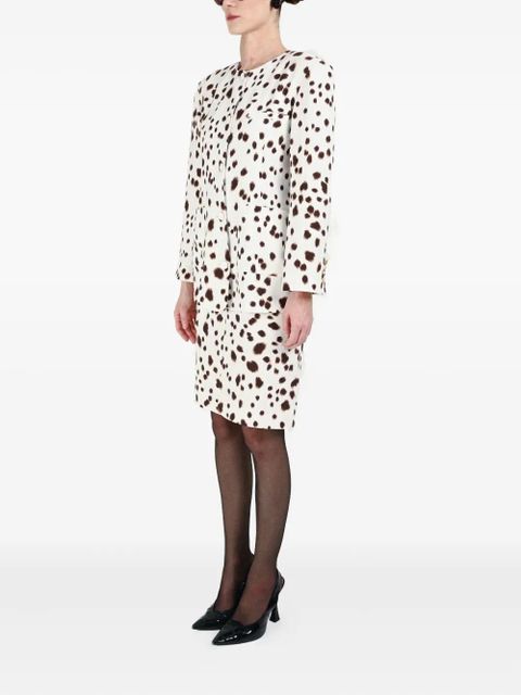 Rowen Rose dalmatian-pattern button-fastening jacket - White