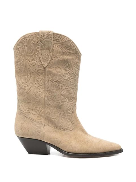 ISABEL MARANT Duerto suede cowboy boot - Neutrals - zdjęcie produktu nr 1