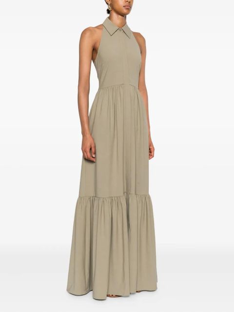 Self-Portrait belted halterneck dress - Neutrals - zdjęcie produktu nr 2