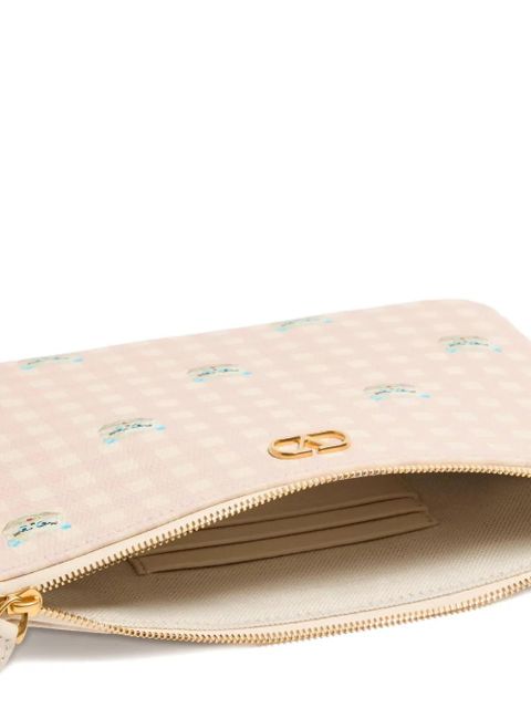 Valentino Garavani Le Chat De La Maison print clutch bag - Pink