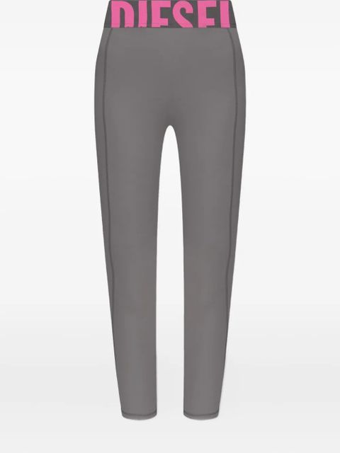 Diesel Adeline logo-waistband leggings - Grey - zdjęcie produktu nr 1