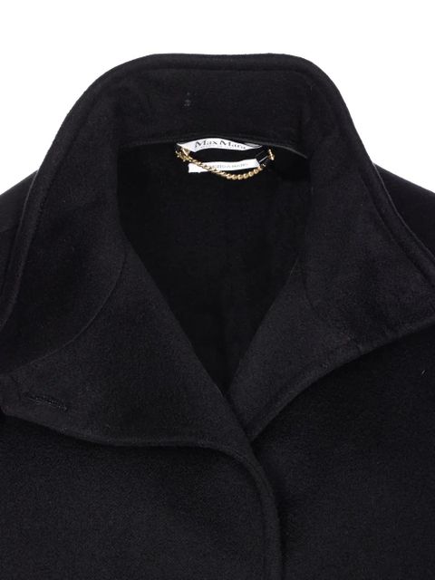 Max Mara button-fastening high-neck cape - Black