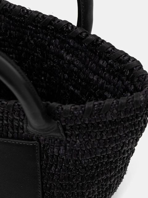 IRO torebka z rafii kolor czarny WM44NARCY