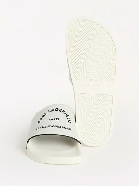 Karl Lagerfeld klapki KONDO 2.0 damskie kolor biały KL80908A