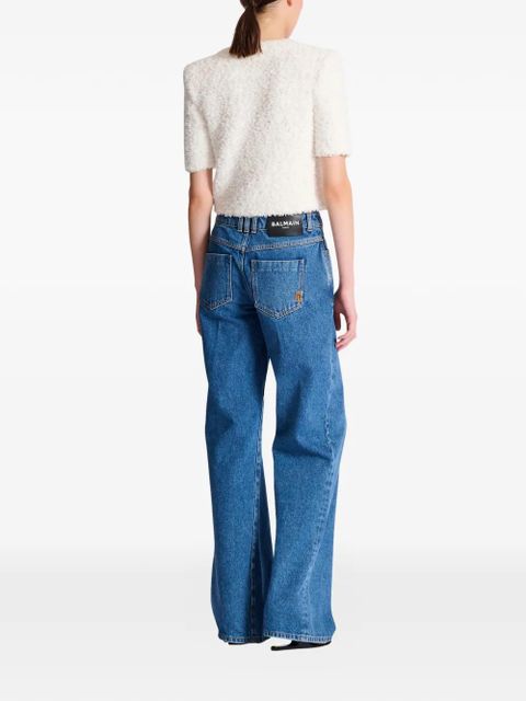 Balmain short-sleeve cardigan - Neutrals