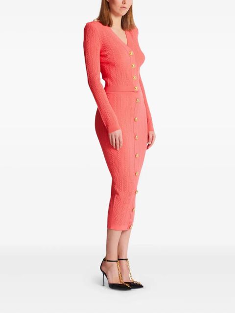 Balmain cable-knit cardigan - Pink