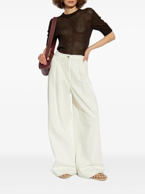 Jil Sander crew-neck T-shirt - Brown - zdjęcie produktu nr 2